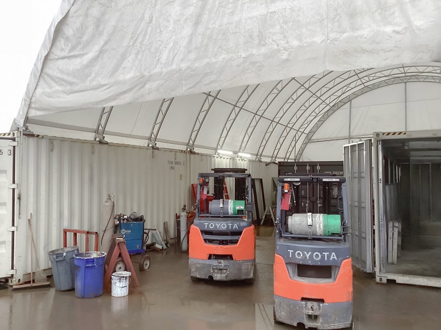 40&rsquo; x 60&rsquo; Container Shelter - Container Services Pty Ltd