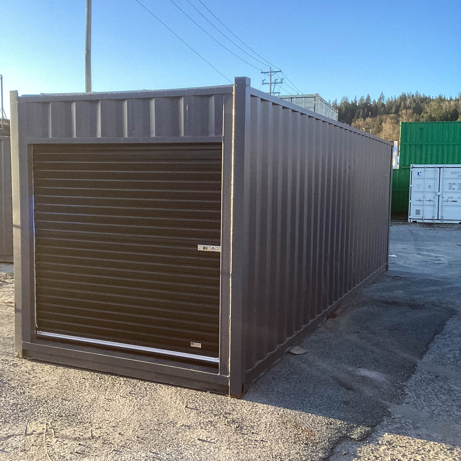 26&prime; Cut-Down Shipping Container w/Roll-Up Door - Container Services Pty Ltd